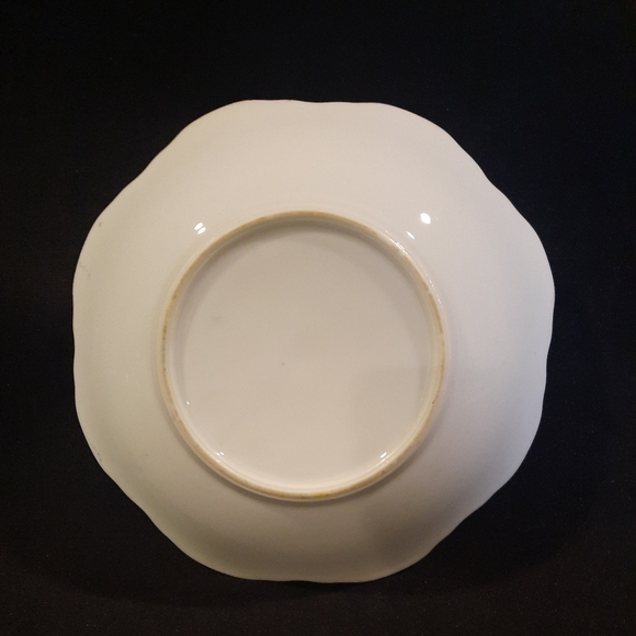 Floral Scalloped Edge Bon Bon Bowl Trinket Dish ~ 5.5" - Picture 5 of 5